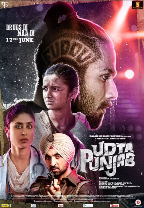 #UdtaPunjab @shahidkapoor @diljitdosanjh #KareenaKapoorKhan #AliaBhatt Udta Punjab, Indian Movie, Imdb Movies, Diljit Dosanjh, Shahid Kapoor, Movies 2016, Flying High, Kareena Kapoor Khan, Bollywood Movie