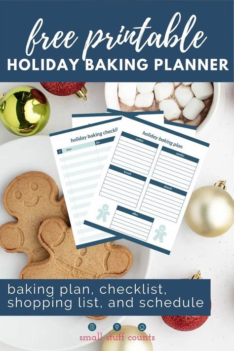 Does holiday prep stress you out? Print these 4 free tools to help you get organized and feel GOOD about your holiday baking plans! #holidayplanning #organizedholidays #christmascookies Baking Schedule, Christmas Cookie Baking, Baking List, Holiday Bread, Holiday Prep, Christmas Apps, Pretty Printables, Christmas Organization, Ways To Organize