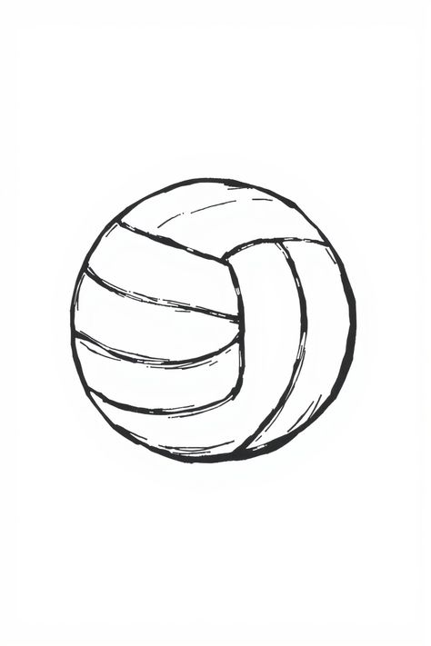 Check Out This Simple Volleyball Doodle Drawing & 12+ Other Volleyball Drawing Ideas! #drawinginspiration #drawingideas Easy Basketball Drawings, Volleyball Drawings, Cartoon Volleyball, Volleyball Drawing, Basketball Drawings, Spider Drawing, Beach Drawing, Pumpkin Drawing, Conservation Art