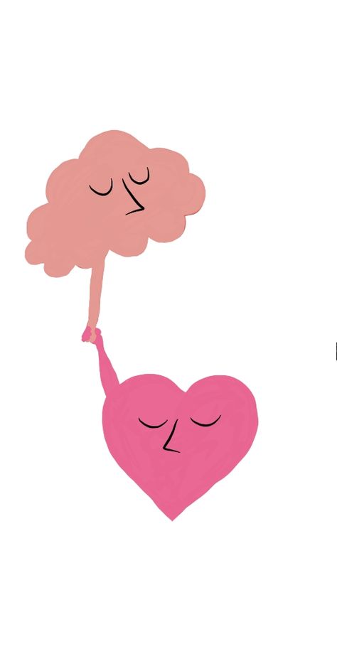 Feel Good Illustration, Heart Brain Coherence, Kiss Your Brain, Happy Brain, Community Picture, Heart Shaped Hands, Heart And Brain, Brain Logo, Animated Heart