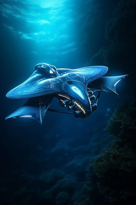 Submarine Design Concept, Submarine Concept Art, Fantasy Vehicles, Futuristic Vehicles, Future Vehicles, Navy Art, Space Ship Concept Art, Underwater City, Leagues Under The Sea