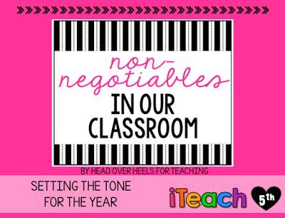 Non-Negotiables For Your Classroom-Set the Tone | iTeach Fifth: 5th Grade Teaching Resources | Bloglovin’ Reading Activities For Kids, Non Negotiables, Classroom Expectations, Bell Work, 5th Grade Classroom, Primary School Teacher, Upper Elementary Classroom, Teacher Inspiration, Beginning Of The School Year