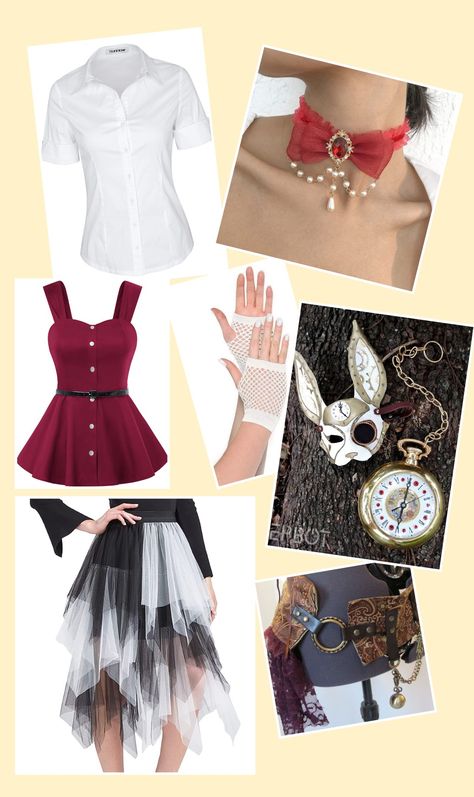 White Rabbit Outfit Ideas, Queer Prom, White Rabbit Costume, Prom Fits, Wonderland Outfit, White Rabbit Costumes, Wonderland Halloween, Alice In Wonderland Outfit, Rabbit Clothes