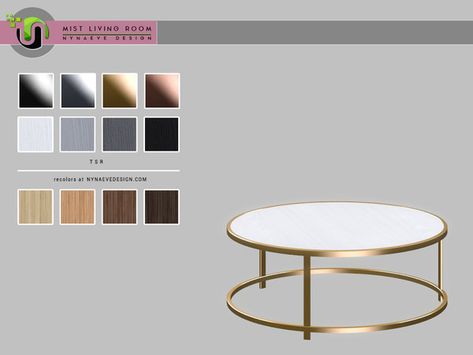 NynaeveDesign's Mist Small Coffee Table Sims 4 Tsr, Die Sims 4, Sims 4 Traits, Large Coffee Table, The Sims 4 Packs, Sims 4 Cc Folder, Casas The Sims 4, Sims 4 Teen, Sims 4 Dresses