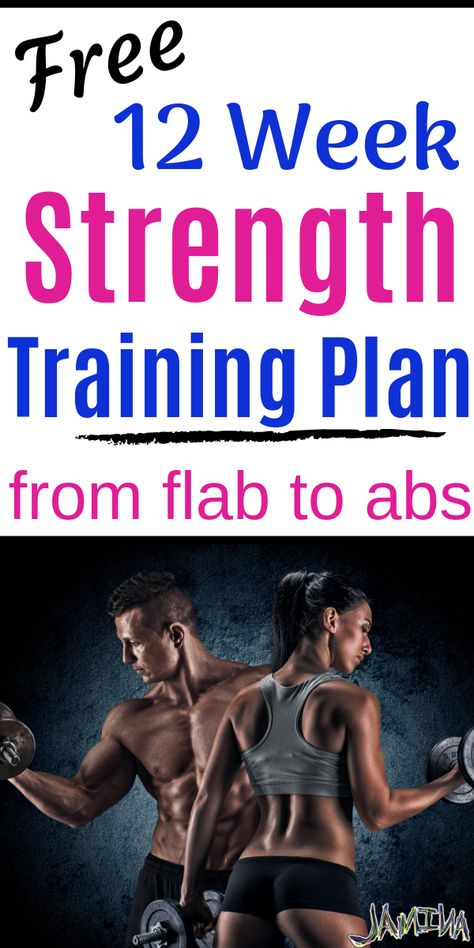 Gym Training Program, Work Out Plan, Strength Training Plan, Weight Training Plan, Strength Training Guide, Home Strength Training, Strength Training Women, Free Workout Plans, Strength Training For Beginners