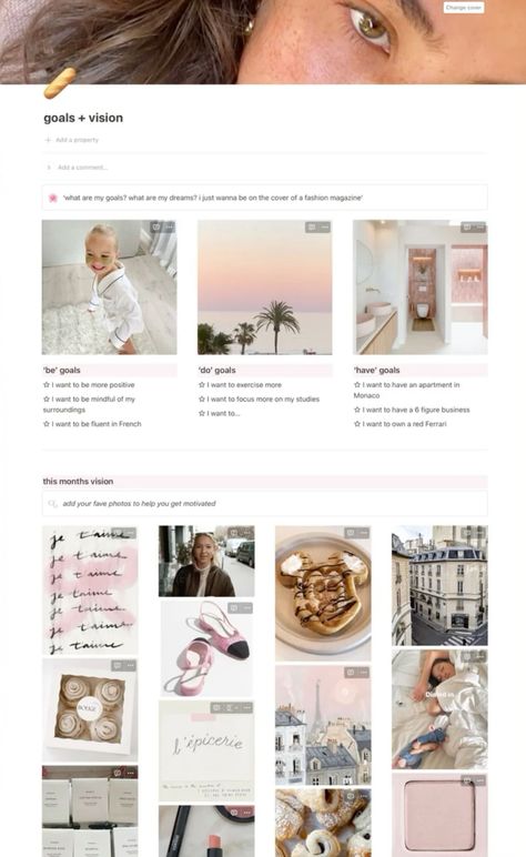 That Girl Notion Planner 🌸 | Aesthetic It Gir Notion About Me, Aesthetic Notion Ideas, Notion Journal Ideas, Planner Calendar Ideas, Digital Planner Inspiration, Notion Templets, Notion Monthly Planner, Notion Goals Template, 2025 Notion