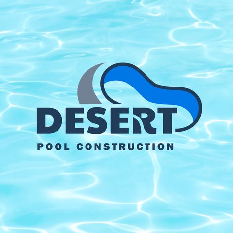 Pool Company Logo, Pool Graphic, Logo Design Samples, Simple Pool, Flat Logo Design, The Letter R, Pool Slide, Pool Construction, Logo Type