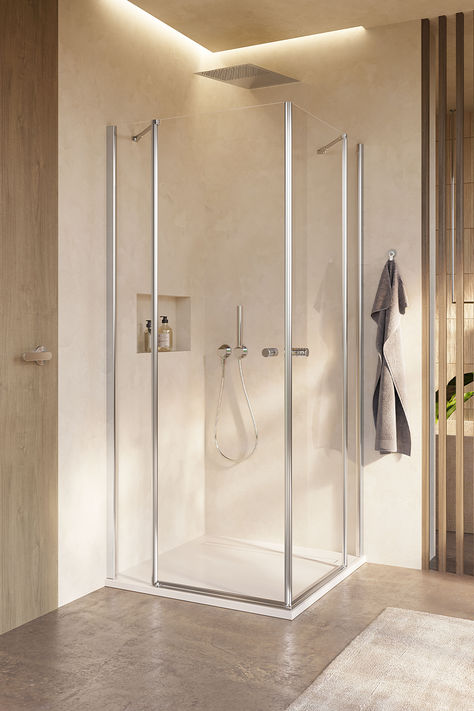 Corner shower enclosures your smart choice - Duka Corner Shower Double Head, Luxury Corner Shower Ideas, Corner Entry Shower Enclosure, Corner Shower Glass Door, Dreamline Corner Shower 36, Modern Shower Doors, Corner Shower Enclosures, Shower Enclosures, Corner Shower