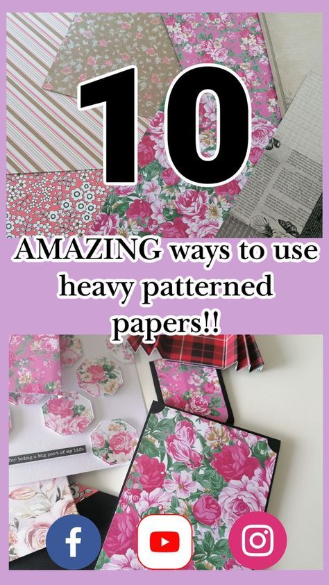 I have 10 awesome ideas on how to use up those'busy' and even 'ugly' papers!!! Learn how easy it is :-) Fancy Fold Card Tutorials, Card Making Videos, Card Making Tips, Making Greeting Cards, Card Making Tutorials, Fancy Fold Cards, Card Tutorial, Card Making Techniques, Fun Fold Cards