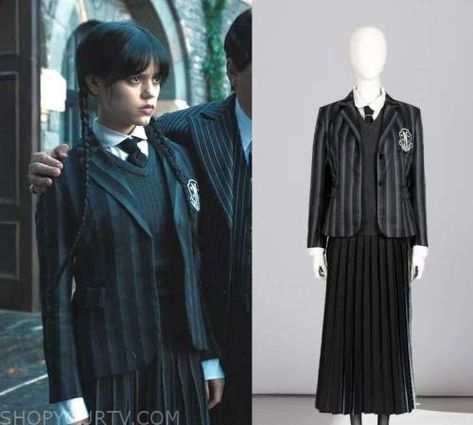 Wednesday Fits, Wednesday Uniform, Addams Outfit, Addams Family Show, Wednesday School, Wednesday Style, Wednesday Addams Outfit, Wednesday Addams Cosplay, Wednesday Party