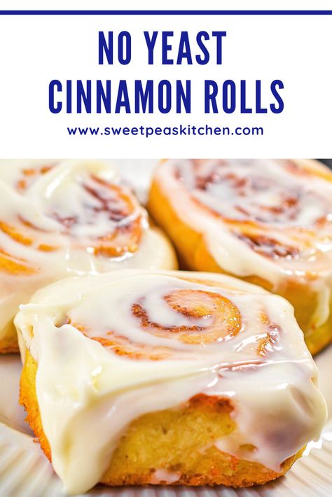 These No Yeast Cinnamon Rolls are an easy and delicious treat that you can whip up in no time. No Yeast Cinnamon Rolls Easy, Connamon Rolls, Yeast Cinnamon Rolls, Giant Cinnamon Rolls, Apple Carrot Muffins, No Yeast Cinnamon Rolls, Cinnamon Scrolls, Cinnamon Rolls Easy, Carrot Muffins