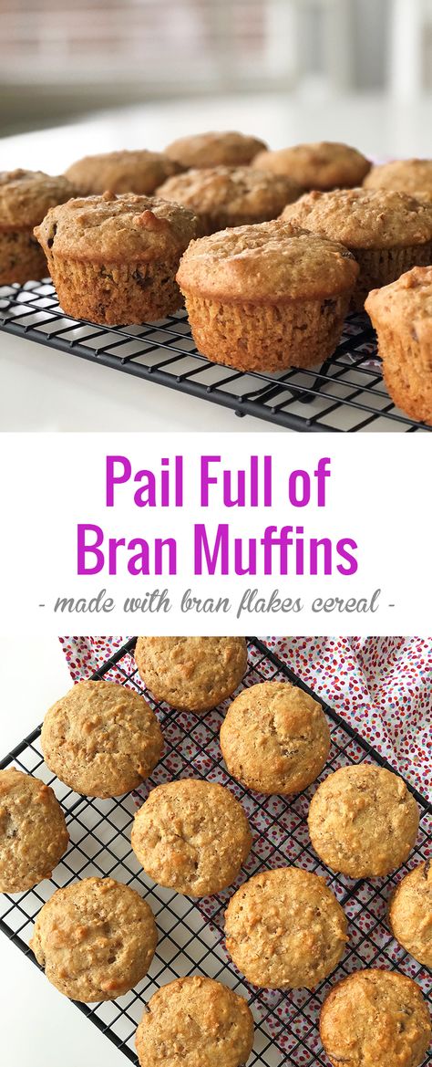 Big Batch Bran Muffins, Muffins Made With Bran Flakes Cereal, Six Week Bran Muffins With Buttermilk, Pail Full Of Bran Muffins, Bran Muffins With All Bran Cereal And Buttermilk, Recipes Using Bran Flakes Cereal, Recipes With Bran Flakes, Six Week Bran Muffins, Bran Flakes Muffins Recipe