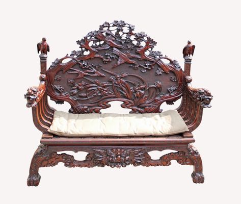 Chinese Bench, Famous Furniture, Fantastic Furniture, Carved Wood, Antique Furniture, Wood Furniture, Vintage Furniture, Accent Chairs, Bench