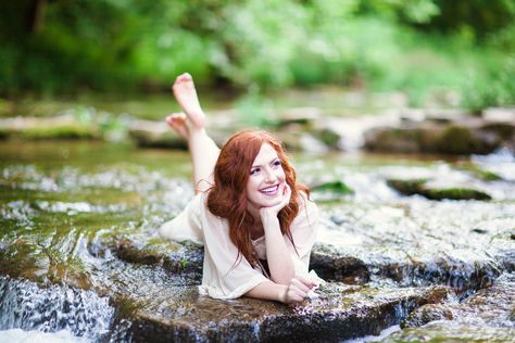 Stephanie McBee Photography | Arkansas senior photographer | senior pictures  creek pictures, water pictures, candid pictures Water River Photography, Creek Portrait Photography, Cliff Senior Pictures, Creek Photoshoot Senior Pics, Waterfall Senior Pictures, Senior Pictures Creek, Senior Pics In Water, Pond Photoshoot, River Senior Pictures