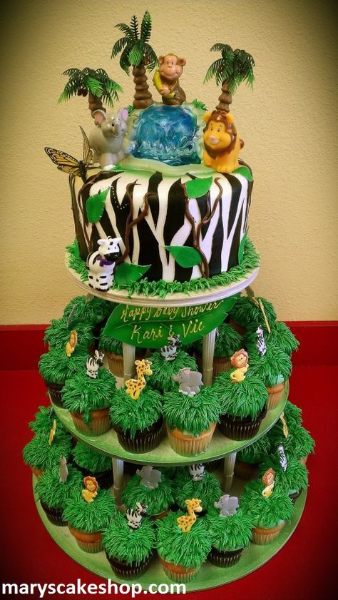 Zoo Cake, Safari Cake, Lion King Baby Shower, Lion King Birthday, Jungle Birthday Party, Jungle Theme Birthday, Safari Cakes, Zoo Birthday, Jungle Baby Shower Theme