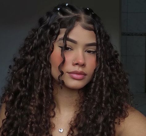 Curly Hair Beauty, Mixed Curly Hair, Hair Color Streaks, Cute Curly Hairstyles, Hair Tips Video, Curly Hair Styles Easy, Natural Curls Hairstyles, Hairdos For Curly Hair, Peinados Fáciles Para Cabello Corto