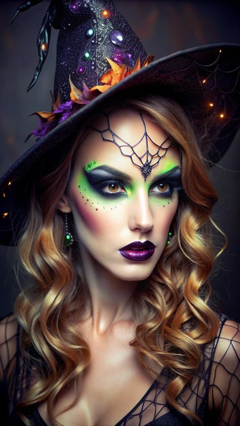 Glam Witch Makeup, Live Iphone Wallpaper, Pretty Witch Makeup, Deep Lipstick, Halloween Makeup Witch, Halloween Make-up Looks, Holloween Makeup, Flawless Base, Witch Makeup