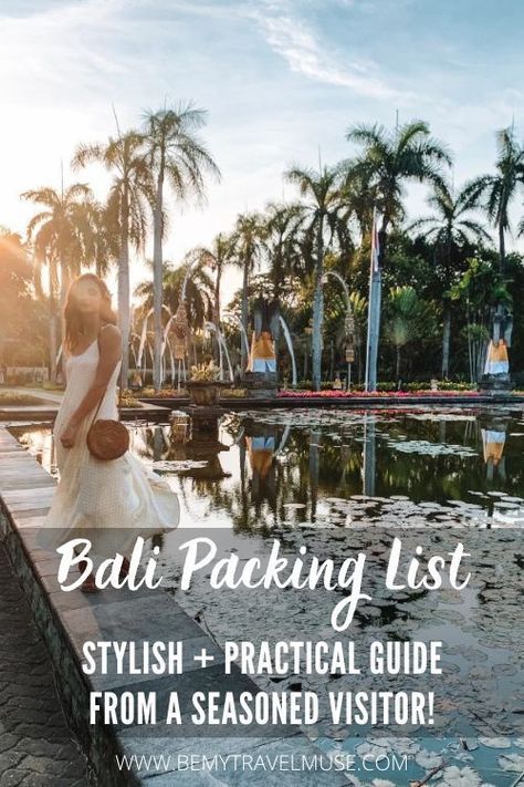 A complete Bali packing list that is stylish, practical and fun, to help you plan your Bali wardrobe, according to a seasoned visitor! #bali Bali Hiking Outfit, Bali Packing List Woman, What To Wear In Bali For Women, Outfits For Bali Vacation, Bali Vacation Outfits, Bali Wardrobe, What To Pack For Bali, What To Wear In Bali, Weekend Getaway Packing List