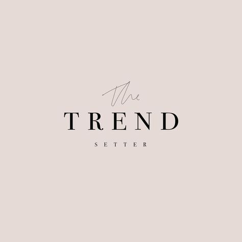 THE TREND SETTER | LOGO CREATED BY @TATIANASOASH WWW.TATIANASOASH.COM Editorial Logo, Letras Cool, Logos Vintage, Hand Lettering Logo, Trendy Logos, Fashion Logo Branding, Feminine Branding, Branding Process, Hand Logo