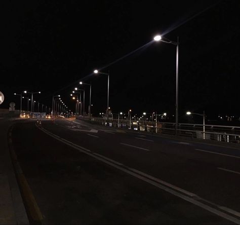 Street Lights, At Night, Road