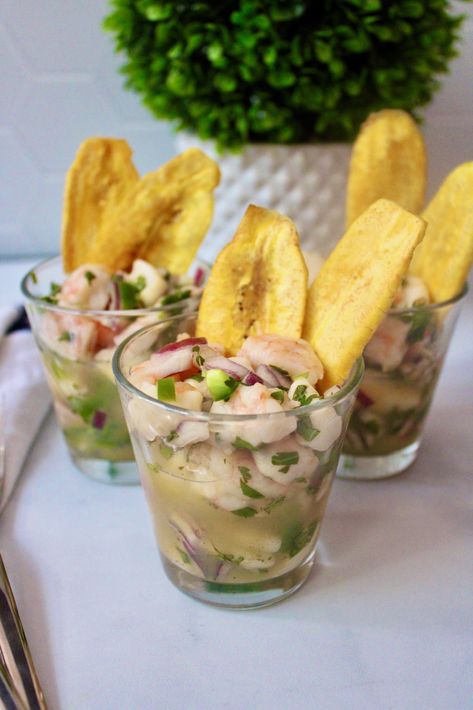 Ceviche Hors D’oeuvres, Shrimp Ceviche Appetizer Cups, Ceviche Serving Ideas, Ceviche Cups Appetizers, Ceviche Party Ideas, Ceviche Presentation, Cuban Ceviche Recipe, Ceviche Shooters, Ceviche Appetizers