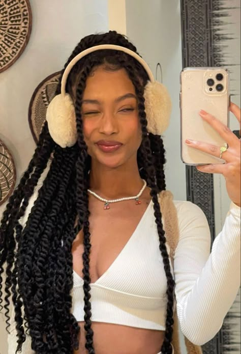 Box Braids Hairstyles For Black Women, Cute Box Braids Hairstyles, Braids Hairstyles Pictures, Protective Hairstyles Braids, Hair Twist Styles, Pretty Braided Hairstyles, Girls Hairstyles Braids, Copper Style, African Braids Hairstyles