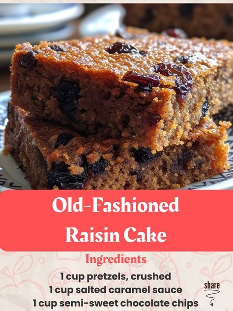 Raisin Spice Cake, Raisin Cake, Date Cake, Impressive Desserts, Fruitcake Recipes, Fruit Slice, Spice Cake, Pastry Cake, Sheet Cake