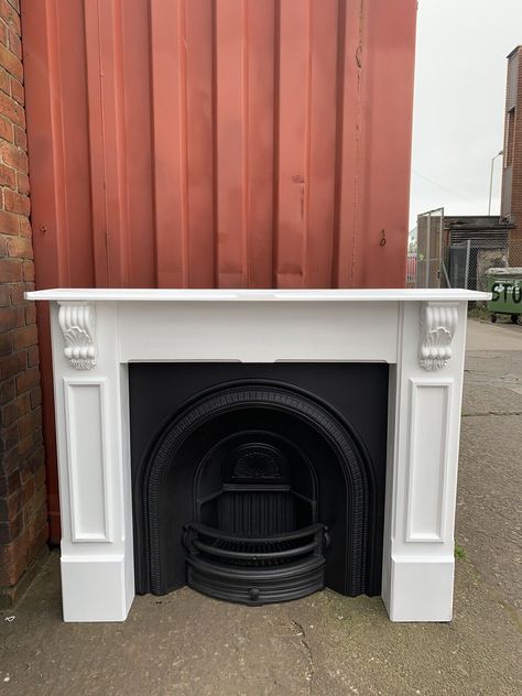 Cast Iron Fireplace  + Fire Surround  🚚 DELIVERY £20/ £50 Most Uk  | eBay Fireplace Restoration, Fireplace Pictures, Iron Fireplace, Fire Surround, Cast Iron Fireplace, Victorian Revival, Antique Fireplace, Stove Fireplace, Fireplace Ideas