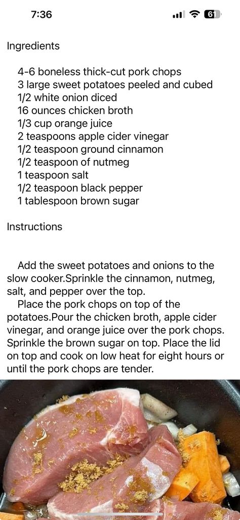 Pork Chops Sweet Potatoes, Pork Chops And Sweet Potatoes, Pork Crock, Slow Cooker Sweet Potatoes, Crockpot Pork Chops, Slow Cooker Pork Chops, Crockpot Cooking, Crockpot Pork, Healthy Slow Cooker