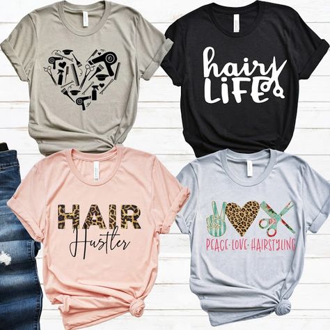 Hairstylist Humor, Hair Stylist Shirts, Cricut Shirts, Mega Hair, Hair Stylists, Cute Hair, Uniform Design, Hair Life, Shop Ideas