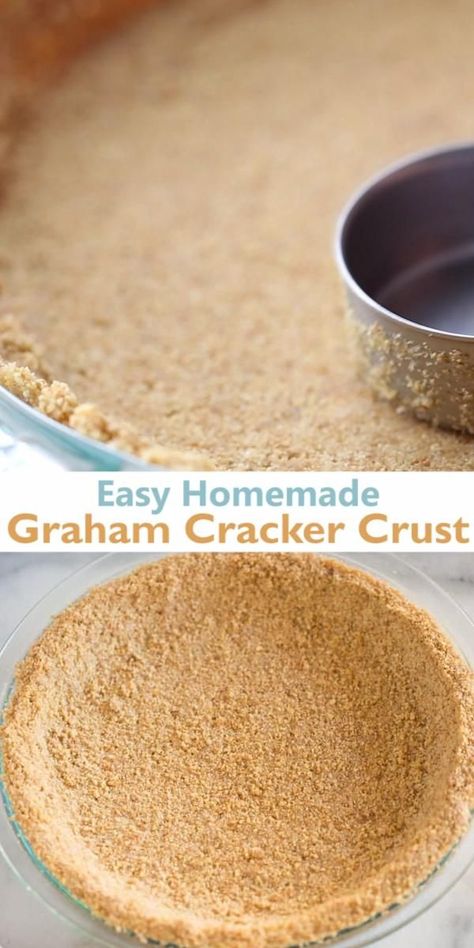 Gramcracker Crust Recipe, Chocolate Cream Pie Graham Cracker Crust, Diy Graham Cracker Crust, Grahman Cracker Crust Pie Recipes, Gramcracker Crust, Grahman Cracker Crust Recipe Pie, Cracker Recipes Homemade, Homemade Graham Cracker, Graham Cracker Crust Recipe