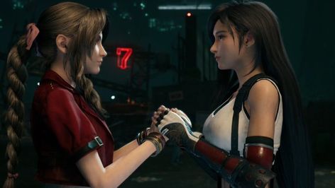 Tifa X Aerith, Aerith And Tifa, Tifa And Aerith, Tifa Aerith, Aerith Tifa, Ever Crisis, Crisis Core, Final Fantasy Xii, Aerith Gainsborough