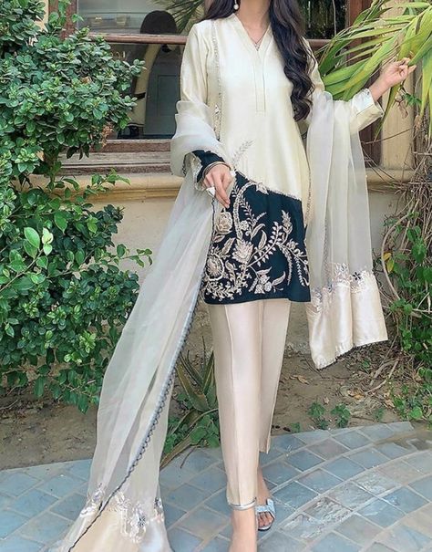 Velvet Pakistani Dress Color Combinations, Engagement Bride Dress, White Color Combinations, Velvet Pakistani Dress, Party Wear Outfits, Minimal Embroidery, Simple Suits, Velvet Suit Design, Choli Design