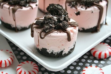 EASY MINI PEPPERMINT PIES Christmas Ice Cream Desserts, Peppermint Recipes Desserts, Peppermint Desserts, Peppermint Dessert, Christmas Ice Cream, Peppermint Recipes, Peppermint Ice Cream, Chocolate Crust, Festive Desserts