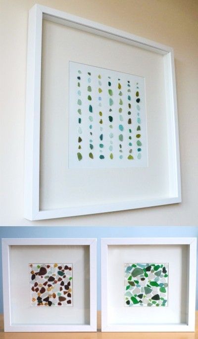 Beach Glass Wall Art, Seaglass Collection Display, Display Sea Glass Ideas, Seaglass Display Ideas, Seaglass Wall Art, Seaglass Decor, Seaglass Art Ideas, Sea Glass Art Ideas, Seaglass Diy