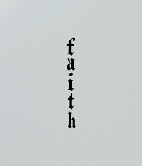 Faith Tatoos Men, Neck Tat Ideas Men, Worded Tattoos Men, Faith Tattoo On Neck, Vertical Tattoos Men, Neck Word Tattoo Men, Biblical Neck Tattoos, Faith In God Tattoo Ideas, Obedience Tattoo