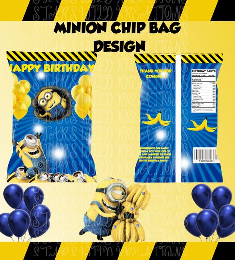 Party favors , Birthday parties, party supplies kid’s birthday,birthday boy , minions Party Favors Birthday, Minion Party, Favors Birthday, Kids Party Supplies, Birthday Thank You, Birthday Boy, Party Bags, Chip Bag, Boy Birthday