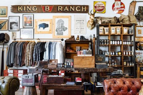 On the Grid : Manready Mercantile Shop Merchandising Ideas, Modern General Store Ideas, Vintage Store Display Ideas, General Store Aesthetic, Mercantile Store Ideas, General Store Design, Antique Store Aesthetic, Modern General Store, General Store Display