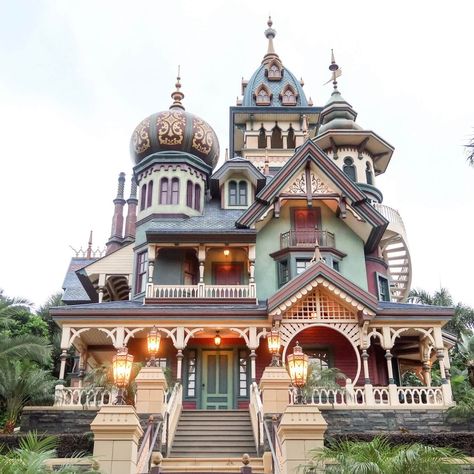 Mystic Manor Hong Kong Disneyland Mystic Manor Hong Kong, Mini Mansions Homes, Mystical House, Mystic Manor, Ireland Houses, Hidden Mickeys, Mansion Exterior, Victorian Style Homes, Mansion Designs