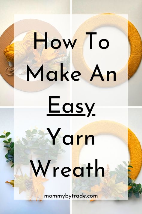 This Fall Yarn Wreath is super easy and very inexpensive! Make one for yourself or even as a house warming gift for a friend! #falldecor #diyfalldecor #diyhomedecor #housewarminggift #easydiywreath #diyyarnwreath #diyfallwreath #diywreath #diyeasyyarnwreath Diy Yarn Wreath Tutorial, Fall Yarn Wreaths, Easy Diy Wreaths, Yarn Accessories, Yarn Wreath, Diy Fall Wreath, Wire Wreath, Fall Printables, Diy Pumpkin