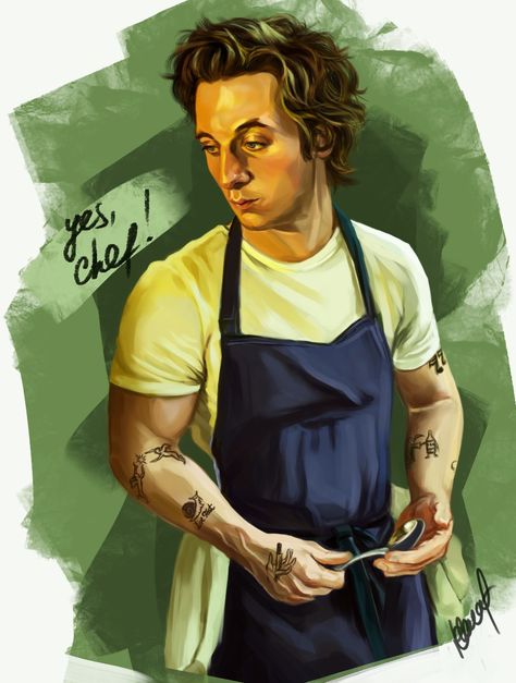 Jeremy White The Bear, Jeremy Allen White The Bear, Niche Interests, Allen White, Jeremy Allen White, Bear Illustration, Tv Art, The Bear, Art Stuff