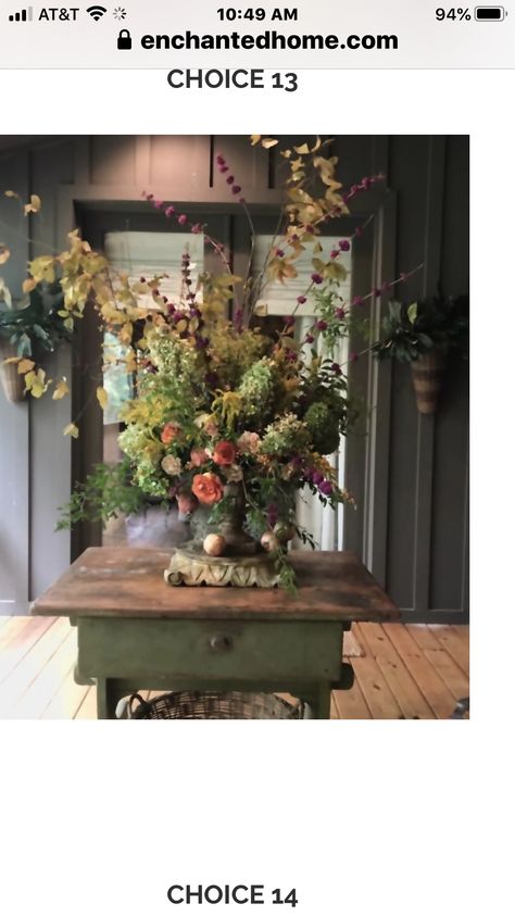 Fall Container Gardens, Garden Centerpiece, Fall Containers, Fall Love, Fall Flower Arrangements, Fall Floral Arrangements, The Enchanted Home, Country Cottage Decor, Flower Vase Arrangements