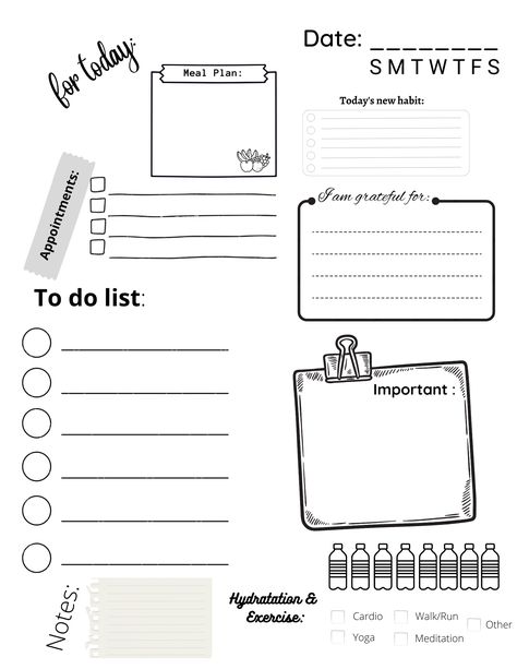 Planners 2024, Ipad Templates, Bullet Journal Health, Coping Skills Activities, Daily Planner Printables Free, Journaling Planner, Bullet Journal Ideas Templates, Creating A Bullet Journal, Goal Journal