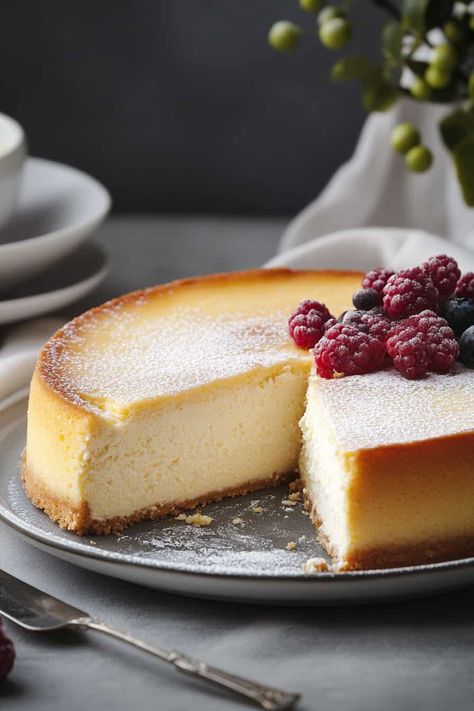 Italian Ricotta Cheesecake Mascarpone Cheesecake Recipes, Sicilian Cheesecake, Desserts Italian, Italian Ricotta Cheesecake, Italian Cheesecake, Ricotta Cheesecake, Special Place In My Heart, Lemon Cheesecake, Melt In Your Mouth