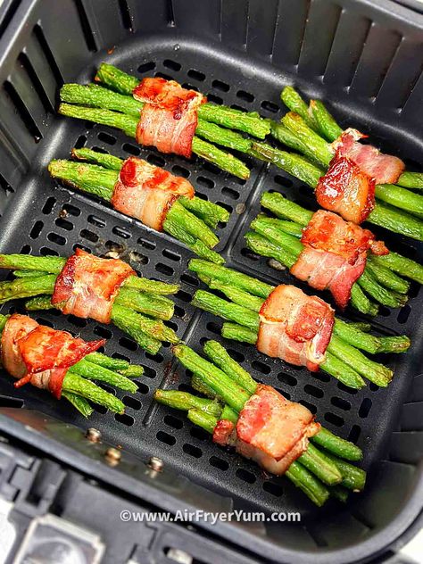 Air fryer bacon wrapped green beans - Air Fryer Yum Bacon Wrapped Green Bean Bundles, Fried Green Bean Recipes, Air Fry Bacon, Air Fried Green Beans, Green Bean Bundles, Bacon Wrapped Green Beans, Seasoned Green Beans, Air Fryer Bacon, Green Beans Recipe