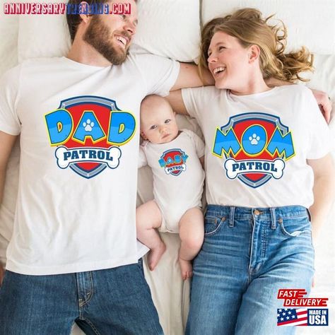 Custom Heroic Pups Movie Family Matching Shirt Animated Adventure Birthday Dad Mom T-Shirt Hoodie Check more at https://anniversarytrending.com/product/custom-heroic-pups-movie-family-matching-shirt-animated-adventure-birthday-dad-mom-t-shirt-hoodie/ Mom Patrol Shirt, Paw Patrol Birthday Shirt, Paw Patrol Shirt, Patrol Party, Paw Patrol Party, Paw Patrol Birthday, Ideas Family, Family Mom, Boy Birthday Parties