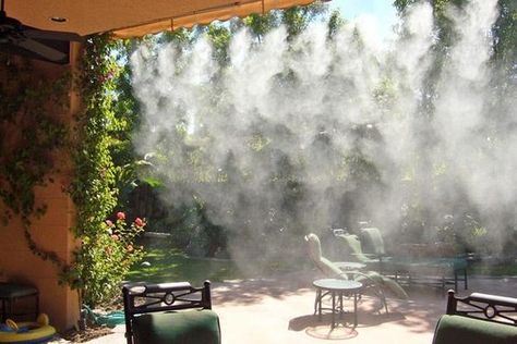 River Landscaping, Outdoor Misting System, Patio Misting System, Patio Mister, Bbq Shed, Misting System, Water Mister, Misting Fan, Hydroponic Farming