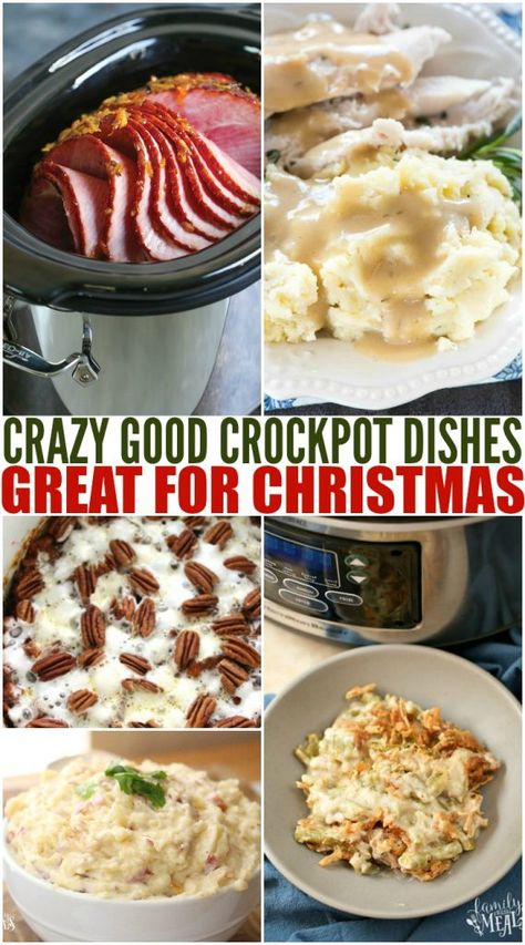 The Best Christmas Crockpot Recipes - Family Fresh Meals Holiday Crockpot, Christmas Crockpot, Christmas Crockpot Recipes, Crockpot Party Food, Crockpot Christmas, Christmas Side Dishes, Fresh Meals, Family Fresh Meals, Crockpot Dishes