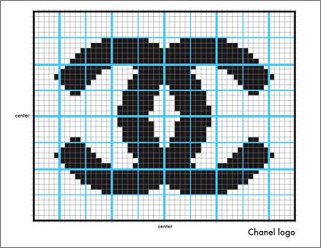 Chanel logo cross stitch Chanel Pillow, Backpack Jansport, Cross Stitch Quotes, 3d Animals, Bead Loom Designs, Crochet Motif Patterns, Tapestry Crochet Patterns, Crochet Design Pattern, Chanel Logo