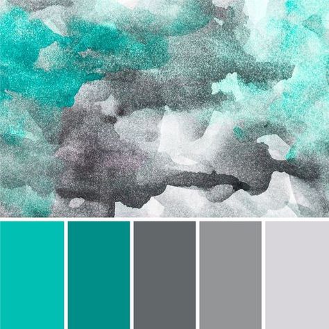 15+ Best Teal Color Palettes (Colors that Go with Teal) – CreativeBooster Teal Green Grey Color Palette, Teal Pantone Colour Palettes, Grey Teal Color Palette, Color Pallets With Gray, Colors That Go With Teal, Teal Complimentary Colors, Teal Bathrooms, Teal Color Palettes, Storage Bedroom Ideas